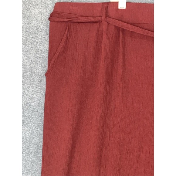 Torrid Womens High Rise Pants Size 6X Cropped Gauzy Tie Waist Beachy Tropical - Picture 7 of 10